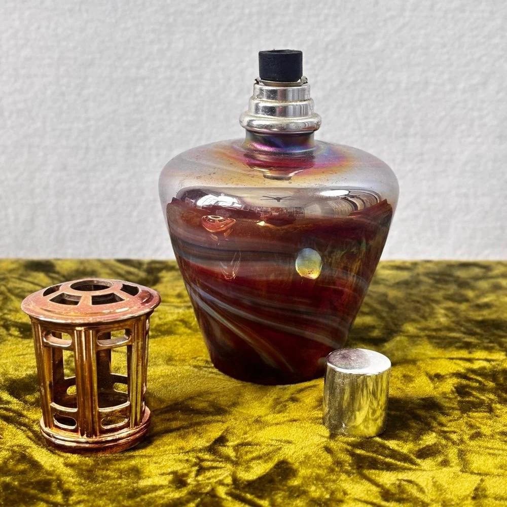 Lamp Berger Artisan Iridescent Glass Fragrance Lamp Catalytic Gold Silver Red